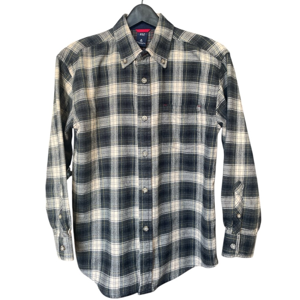GAP Blue & White Plaid Button Down Shirt